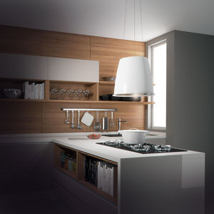 hotte de cuisine îlot / avec éclairage intégré / design original
