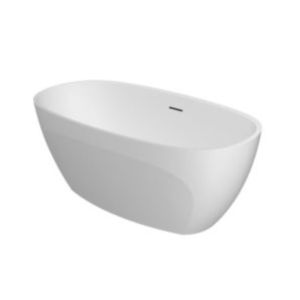 baignoire à poser / ovale / en Solid Surface