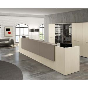 banque d'accueil en bois