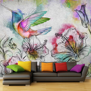 papiers peints contemporains / en tissu / en vinyle / à motifs floraux