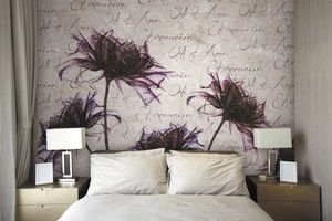 papiers peints contemporains / en tissu / en vinyle / motifs floraux