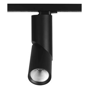 éclairage sur rail à LED / rond / en aluminium / en acier