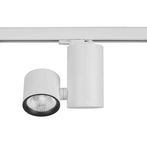 éclairage sur rail à LED / rond / en aluminium / en acier