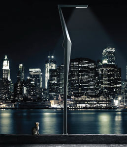 lampadaire de jardin / contemporain / en acier / à LED