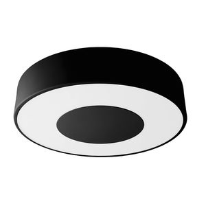 luminaire apparent / fluorescent / rond / en acier