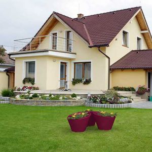 pot de jardin en polyéthylène / conique / lumineux
