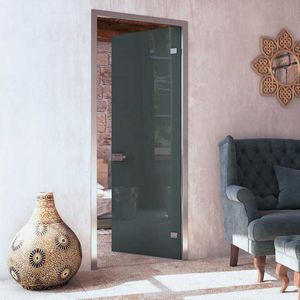 porte d'intérieur / battante / en verre / en aluminium