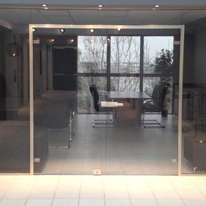 porte d'intérieur / battante / en verre / en aluminium