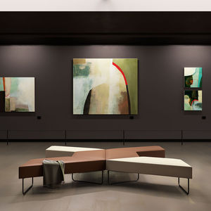 banquette modulable / contemporaine / en tissu / en métal