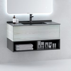 meuble vasque suspendu / en MDF / contemporain / avec tiroirs