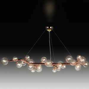 lustre design minimaliste / en verre de Murano / à LED / fait main