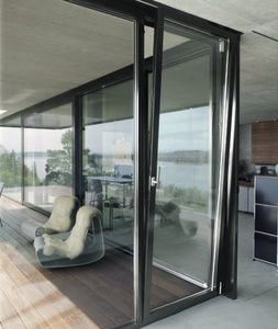 porte-fenêtre oscillo-battante / en aluminium / à double vitrage / à isolation thermique