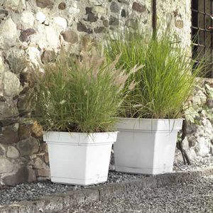 pot de jardin en plastique / à poser / carré