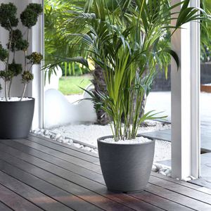 pot de jardin en plastique / à poser / rond