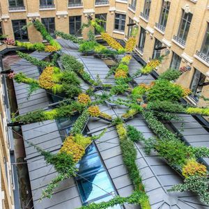 toit-terrasse végétalisée suspendu