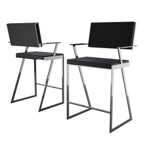 chaise de bar contemporaine / tapissée / avec repose-pieds / avec accoudoirs