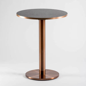 pied de table en acier à revêtement par poudre / en acier inoxydable brossé / en acier inoxydable poli / contemporain