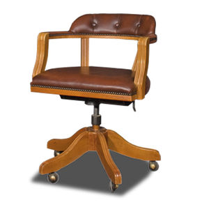 chaise de bureau de style / à roulettes / piètement étoile / avec accoudoirs