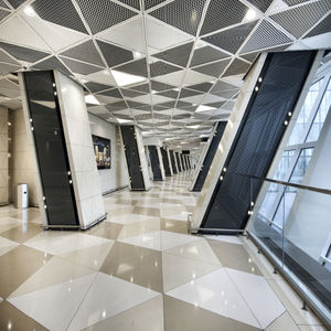 faux-plafond en métal / en panneaux / perforé / grillagé