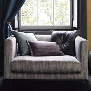 tissu d'ameublement / pour rideaux / à motif / en polyester