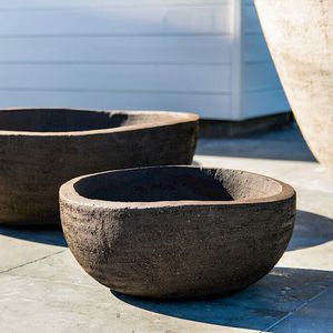 pot de jardin en terracotta / à poser / rond