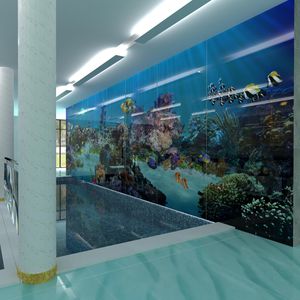 panneau décoratif de revêtement / en verre / pour porte / pour agencement intérieur