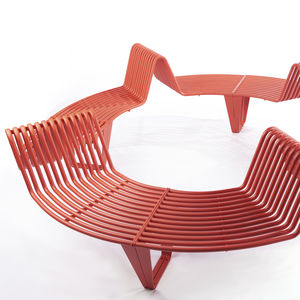 banc public / design original / en métal peint