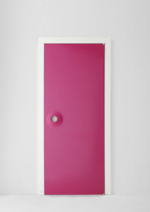 porte battante / en bois / laquée