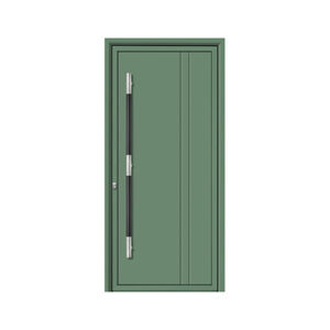 porte d'entrée / battante / en aluminium / en inox