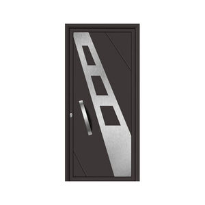 porte d'entrée / battante / en aluminium / en inox