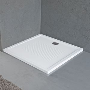 receveur de douche carré / en acrylique / antidérapant
