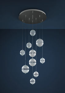 lustre contemporain / en nickel / en fibre de verre / à LED