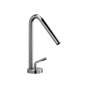 mitigeur pour vasque / en métal chromé / 1 trou / à bec orientable