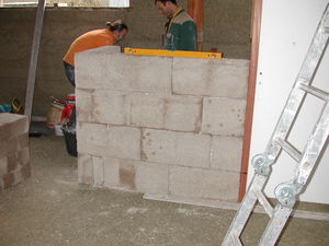 bloc de béton de chanvre / murs / pour cloison / rectangulaire