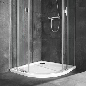 receveur de douche d'angle / en porcelaine / extra plat / antidérapant