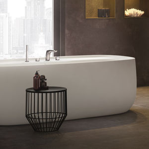 baignoire à poser / ovale / en porcelaine