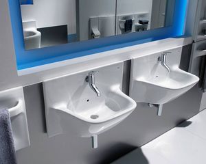 mitigeur pour vasque / mural / en chrome / 1 trou
