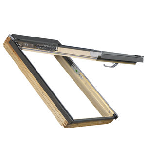 fenêtre de toit à projection / à pivot / en bois / à double vitrage