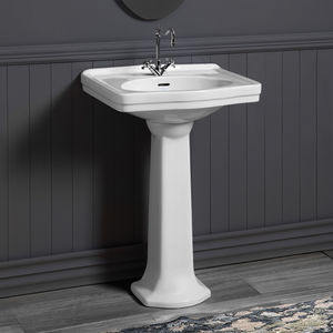 vasque sur pied / ovale / en céramique / classique