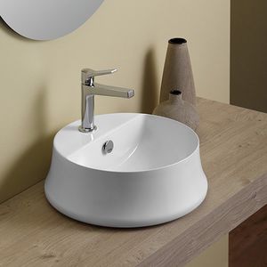 vasque à poser / ronde / en céramique / contemporaine