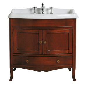 meuble vasque à poser / en noyer / classique / avec tiroirs