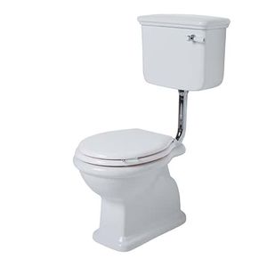 WC à poser / en céramique / avec chasse d'eau en hauteur / avec manette