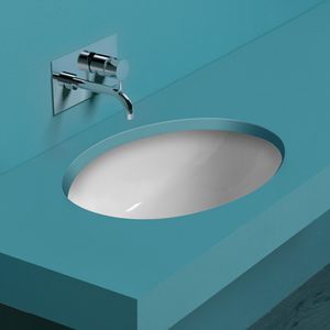 vasque sous plan / ovale / en céramique / contemporaine