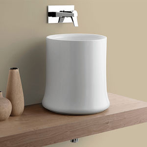 vasque à poser / ronde / en céramique / contemporaine