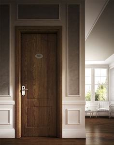 porte d'intérieur / battante / en bois / coupe-feu