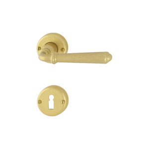 poignée de porte / en laiton / contemporaine / avec serrure intégrée