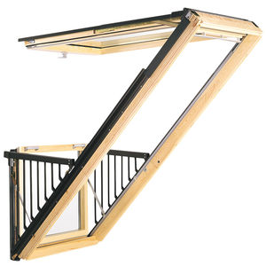 fenêtre de toit à projection / en bois / en aluminium / à double vitrage