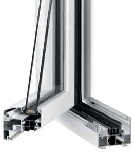 fenêtre battante / en aluminium / à double vitrage / à triple vitrage