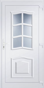 porte d'entrée / battante / en PVC / à isolation thermique