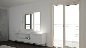 fenêtre coulissante / en aluminium / à double vitrage / à coupure thermique